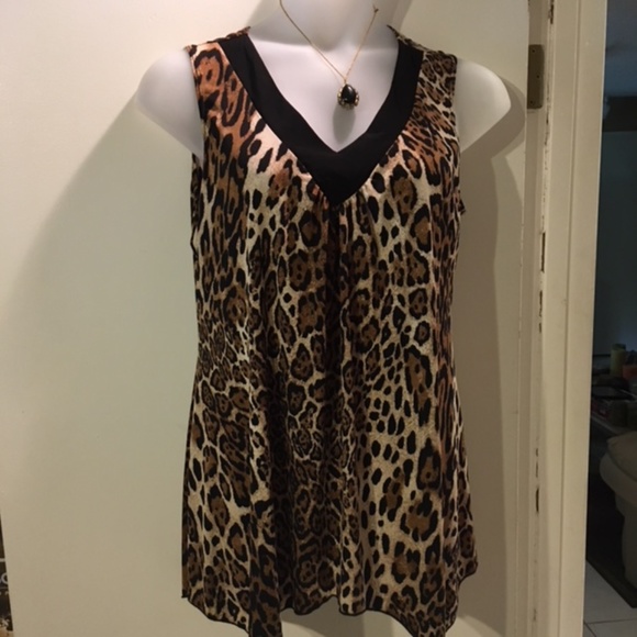 leopard print blouse size 20